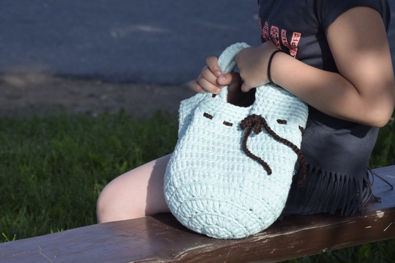 + ABBY + Häkelbeutel im Grobstricklook, Einkaufbeutel, Häkeltasche, Strandtasche, Tascheno waste