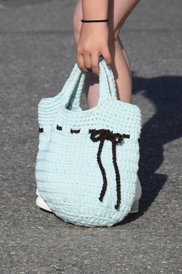 + ABBY + Häkelbeutel im Grobstricklook, Einkaufbeutel, Häkeltasche, Strandtasche, Tascheno waste