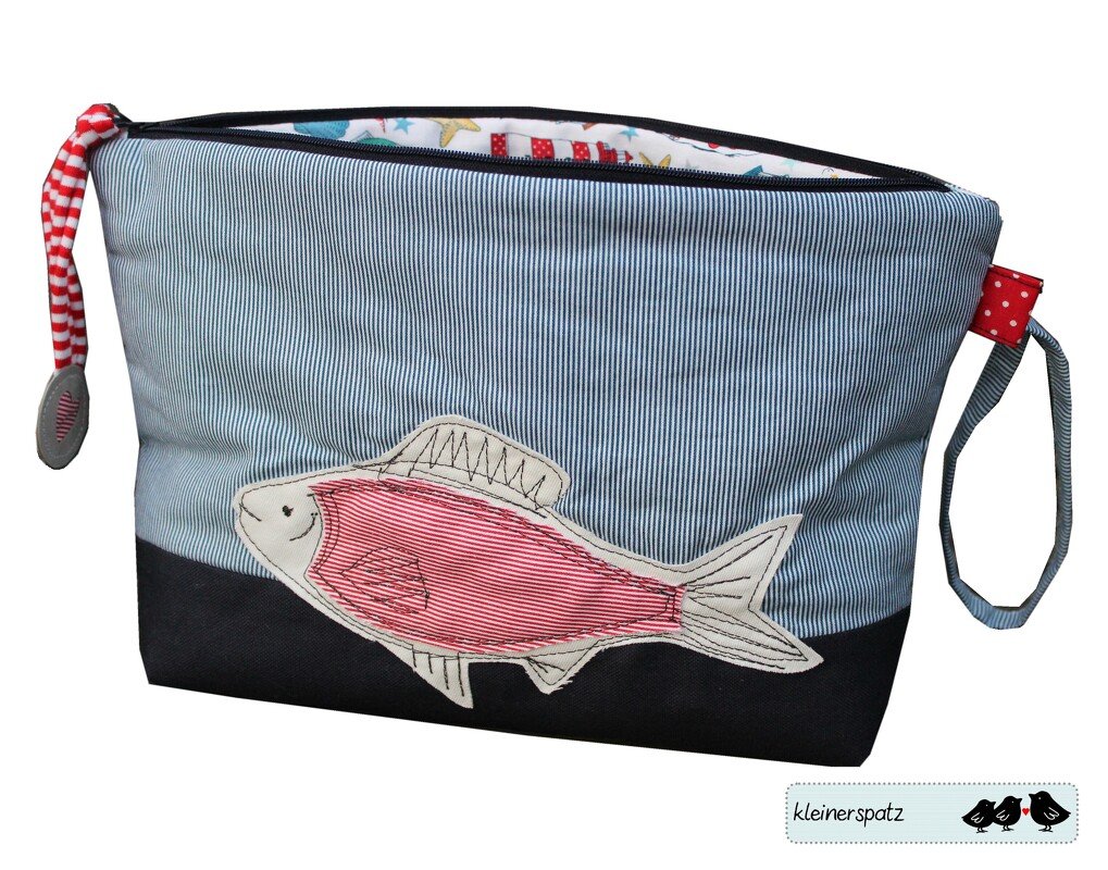 Nähanleitung und Schnittmuster: Strandtasche, Handtuch und Kosmetiktasche, Spiel für unterwegs - Bild 3