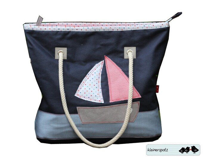 Nähanleitung und Schnittmuster: Strandtasche, Handtuch und Kosmetiktasche, Spiel für unterwegs