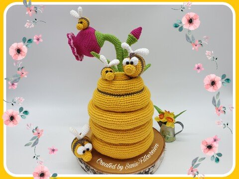 Häkelanleitung Bienenhäuschen