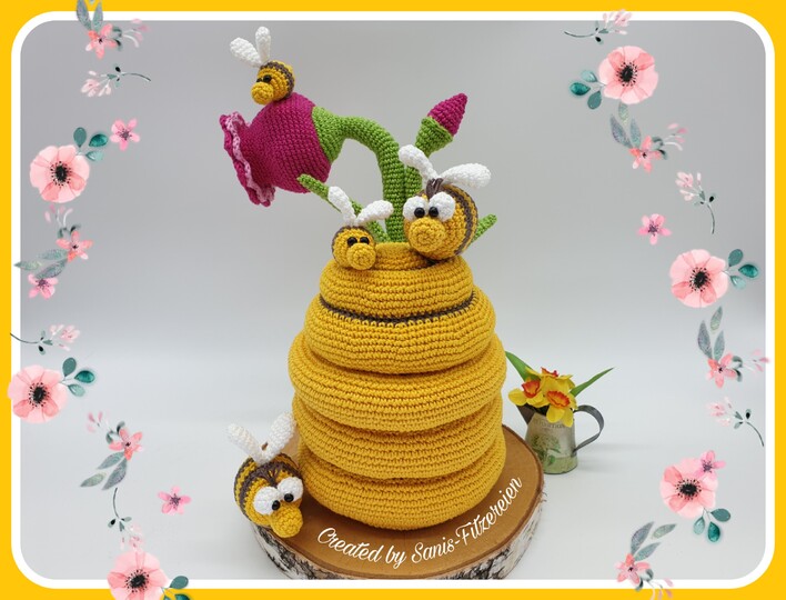 Häkelanleitung Bienenhäuschen