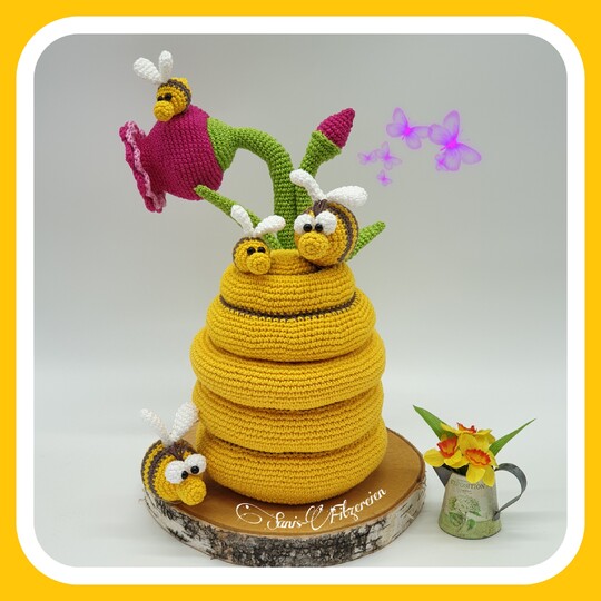 Häkelanleitung Bienenhäuschen