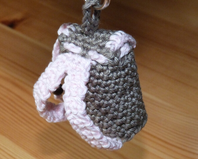 Crochet pattern keychain backpack