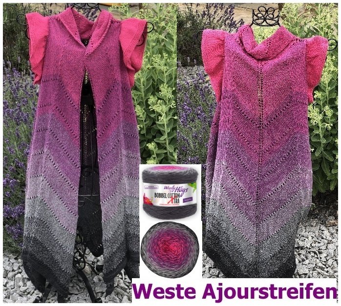 Weste Ajourstreifen mit Flügelärmelchen