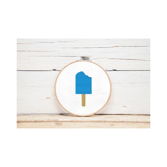Stickdatei "Eis" 10x10 cm Applikation Eis am Stil Eiscreme Sommer