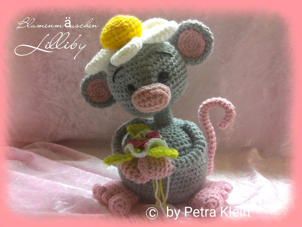 Häkelanleitung / Amigurumi / Blumenmäuschen Lilliby