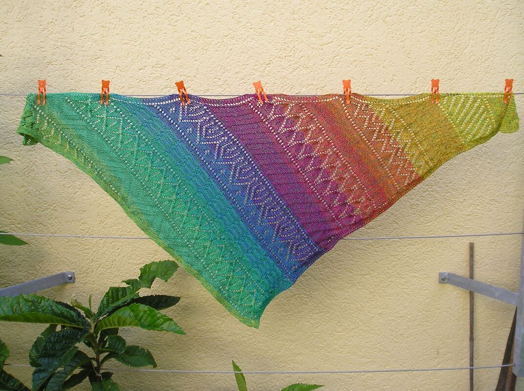 Strickanleitung Dreieckstuch "Regenbogen" - Bild 2