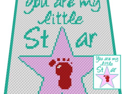 Häkelmuster * You are my little STAR * Grafik für C2C Decke