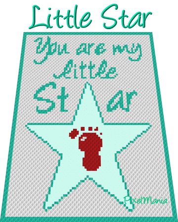 Häkelmuster * You are my little STAR * Grafik für C2C Decke