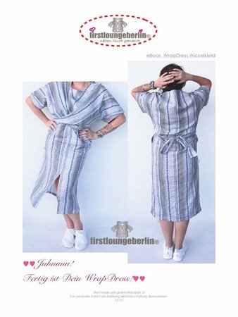 Wrap Dress Wickelkleid & Bluse in 5 Längen Gr.32/34-56/58 Schnitt & Anleitung Damenkleid Damenbluse Sommerkleid