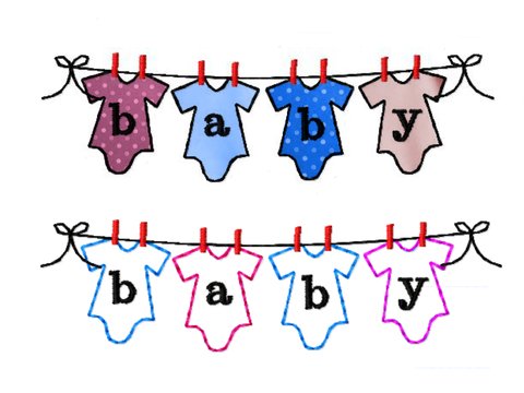 Stickdatei Babybody Wäscheleine 18cm x 13 cm