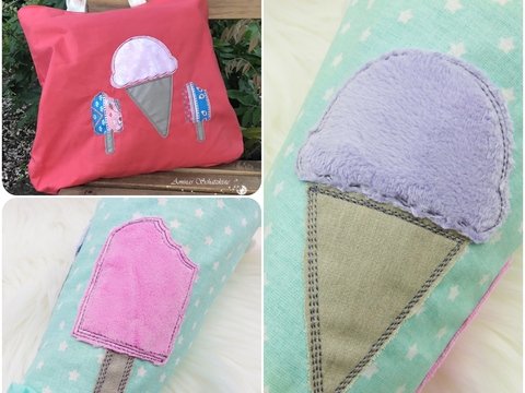 Stickdatei "Eis doodle" 10x10, 13x18, 16x26 cm 4x4 inch Applikation