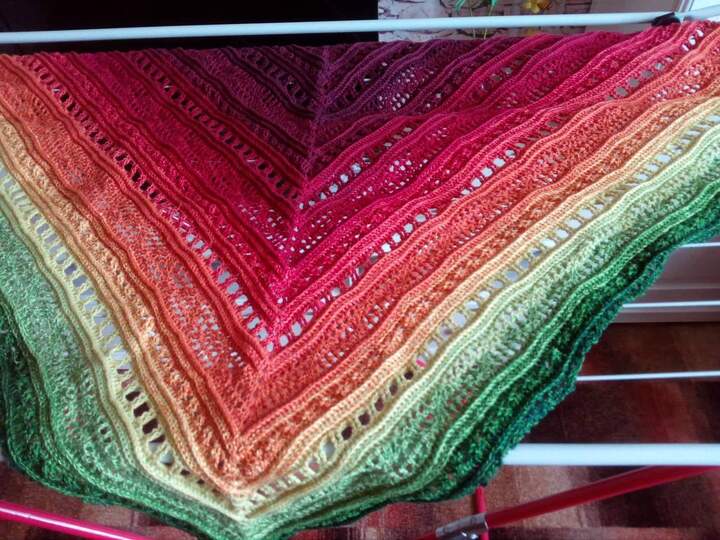 Tuch Inge häkeln Dreieckstuch Schultertuch Häkeltuch