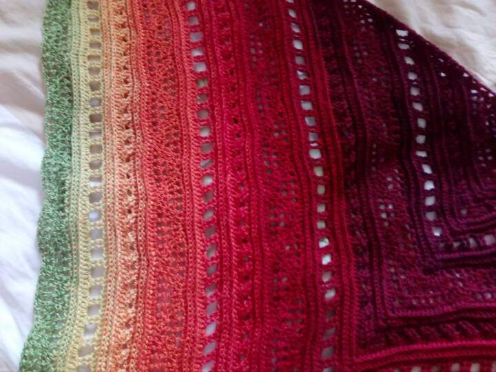 Tuch Inge häkeln Dreieckstuch Schultertuch Häkeltuch