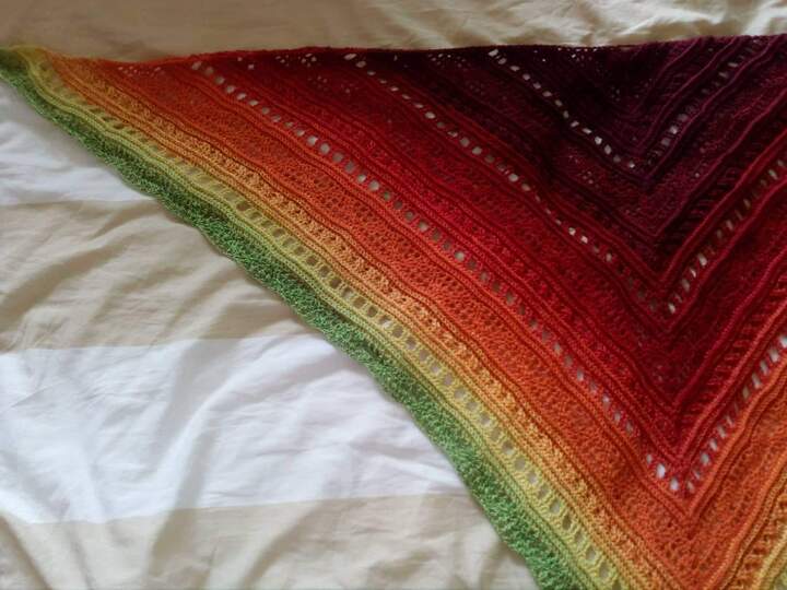 Tuch Inge häkeln Dreieckstuch Schultertuch Häkeltuch