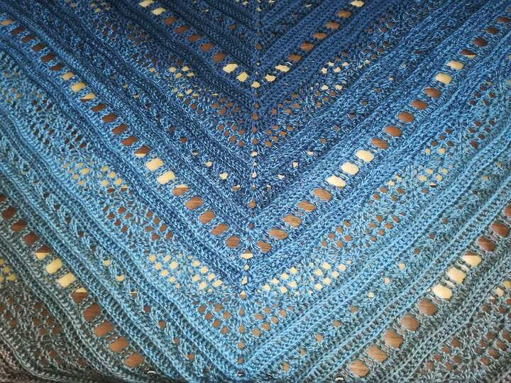 Tuch Inge häkeln Dreieckstuch Schultertuch Häkeltuch