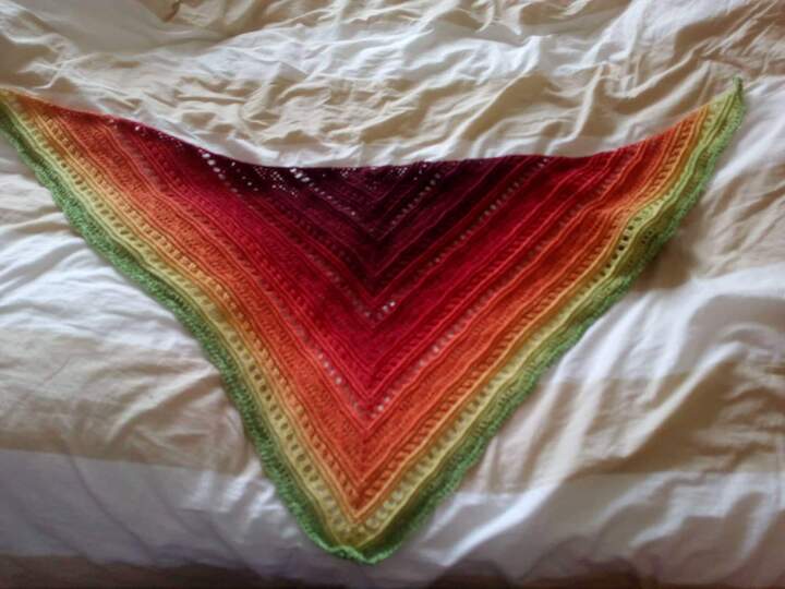 Tuch Inge häkeln Dreieckstuch Schultertuch Häkeltuch