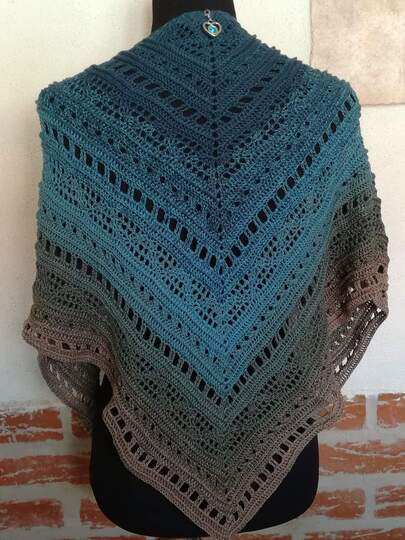 Tuch Inge häkeln Dreieckstuch Schultertuch Häkeltuch