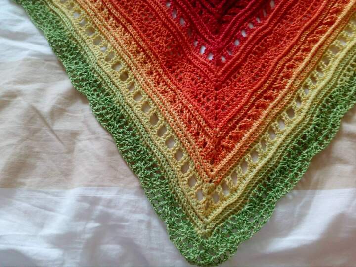 Tuch Inge häkeln Dreieckstuch Schultertuch Häkeltuch