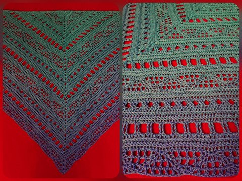 Tuch Inge häkeln Dreieckstuch Schultertuch Häkeltuch