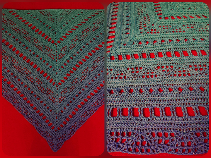 Tuch Inge häkeln Dreieckstuch Schultertuch Häkeltuch