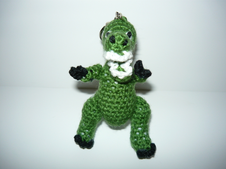 Häkelanleitung T-Rex Schlüsselanhänger