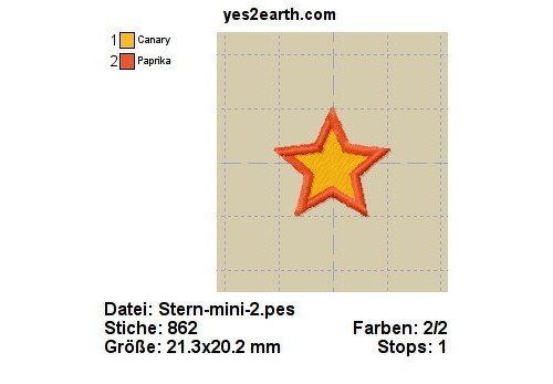 Mini-Stern Stickdatei