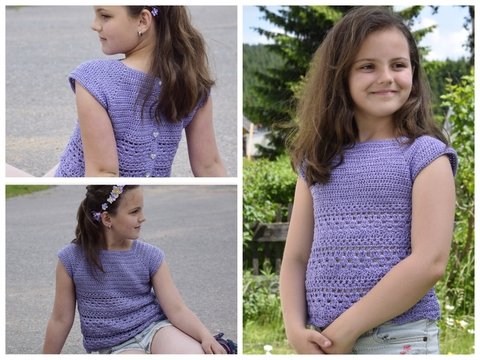 - CELIA - Allroundtalent Top, Weste, Jäckchen im RVO häkeln, alle Größen ab 74-56, anderes Garn auch Bobbel möglich