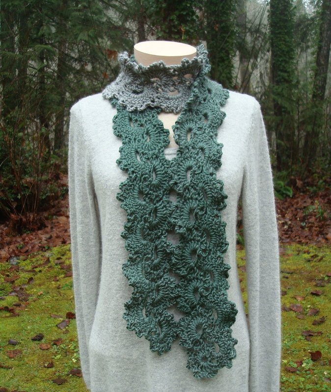 Pattern Queen Ann's Lace Scarf - PA-124b - Image 2