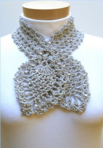 Pattern Pineapple Spangle Scarf - PA-124c