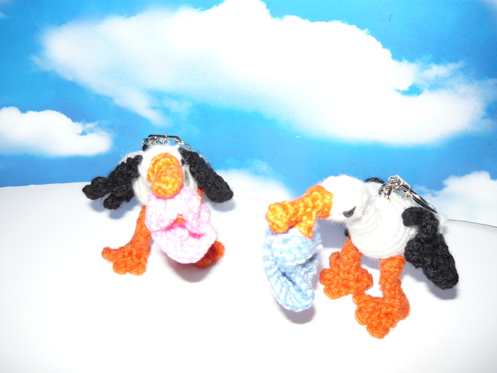 Häkelanleitung Storch Schlüsselanhänger