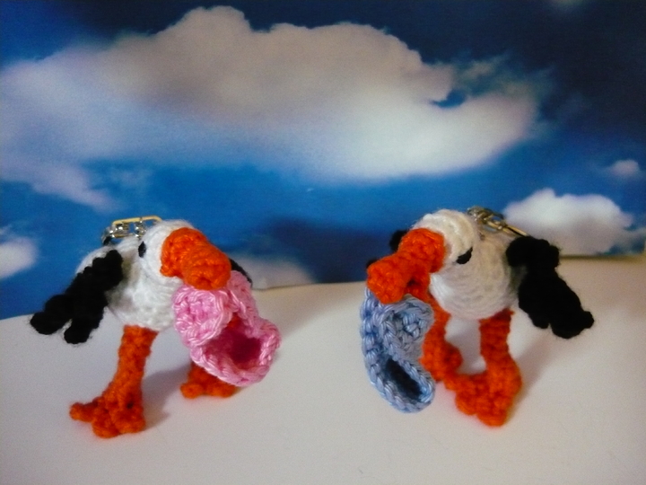 Häkelanleitung Storch Schlüsselanhänger