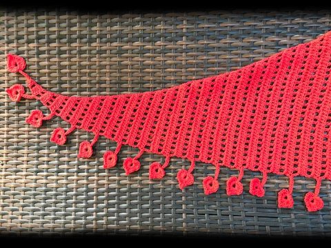 Dreieckstuch - Muster „Herzchen“