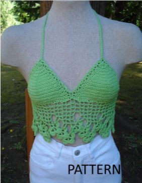 Pattern Trellis Bouquet Halter Top - PR-201