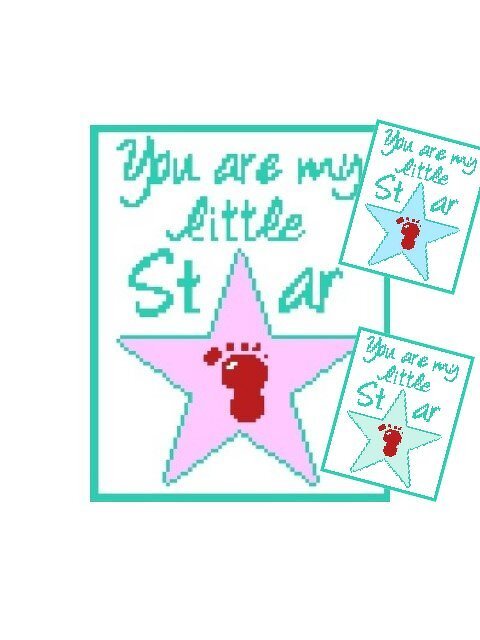 Häkelmuster * You are my little STAR * Grafik für Fm Decke