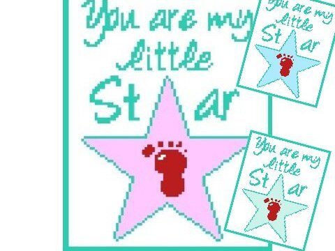 Häkelmuster * You are my little STAR * Grafik für Fm Decke