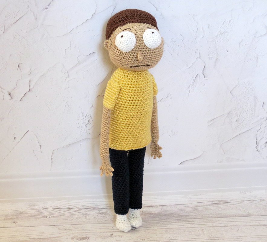 Morty - inspired crochet doll