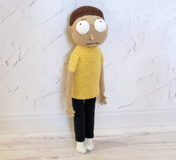Morty - inspired crochet doll