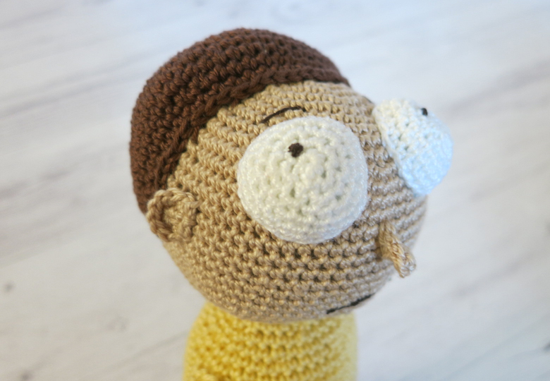 Morty - inspired crochet doll