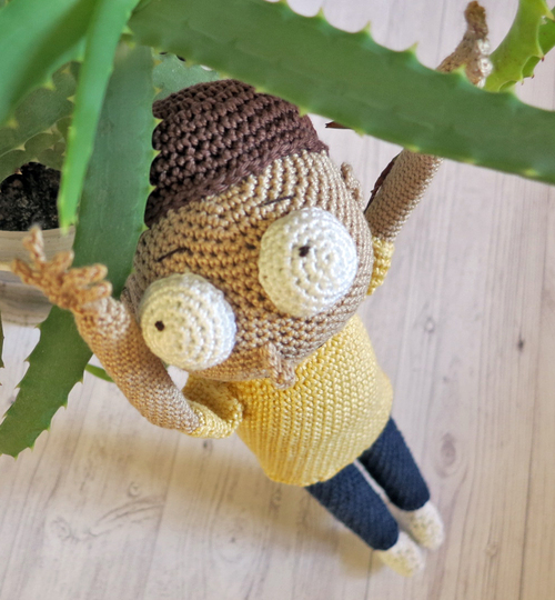 Morty - inspired crochet doll