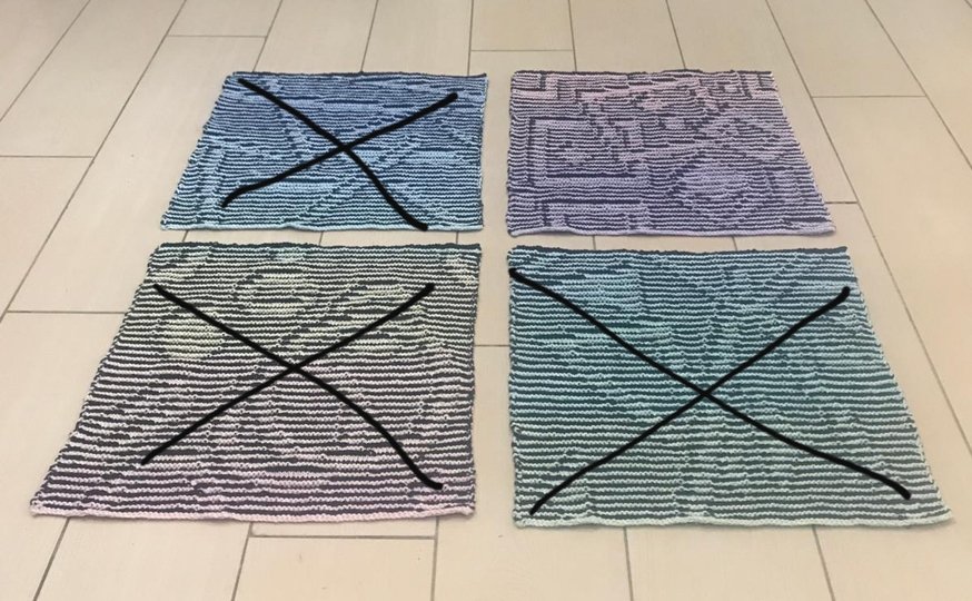 NEPs Schatten- / Illusionsstrick Patch "Viereck"