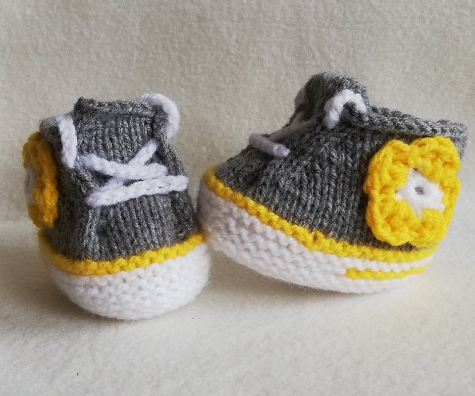 Strickanleitung Babyschuhe, Babyschühchen, Babyschuhe, auch für Anfänger - Sohlenlänge 10 cm