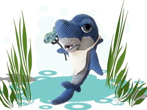 Hungry Shark Sharky Pattern Amigurumi