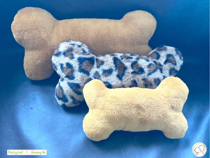 CLYDE bone pillow, cushion or toy in 3 sizes. Sewing Pattern