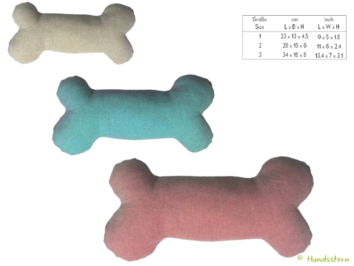 CLYDE bone pillow, cushion or toy in 3 sizes. Sewing Pattern