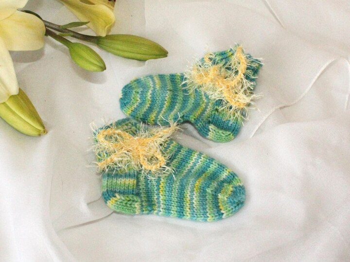 Strickanleitung Baby-Sneaker-Socken, Sohlenlänge ca. 10 cm