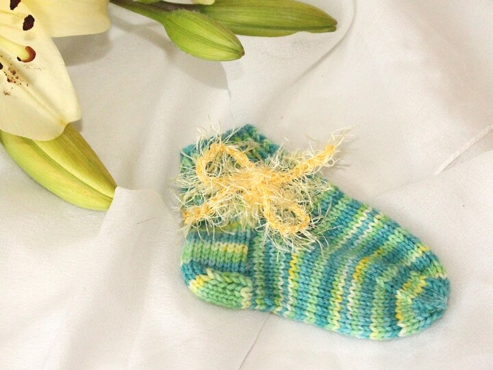 Strickanleitung Baby-Sneaker-Socken, Sohlenlänge ca. 10 cm