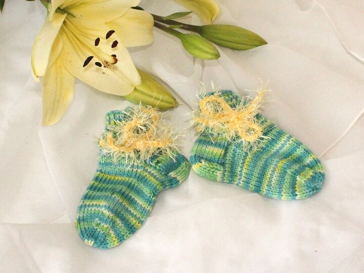 Strickanleitung Baby-Sneaker-Socken, Sohlenlänge ca. 10 cm