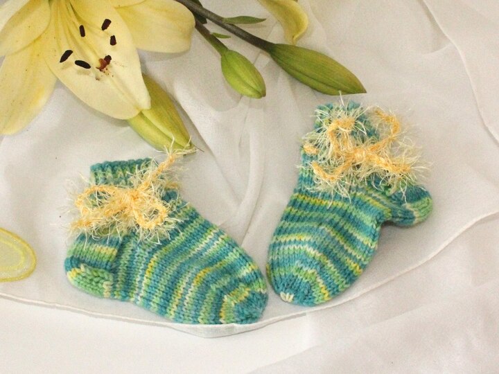 Strickanleitung Baby-Sneaker-Socken, Sohlenlänge ca. 10 cm